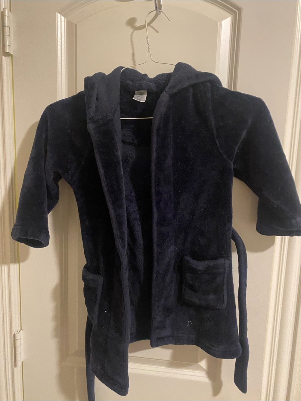 Tucker + Tate Navy Plush Hooded Kids Robe
